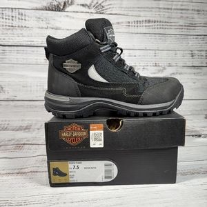 Harley-Davidson Women's Waites Composite Toe Black Boots D84112 Size 7.5 M NIB